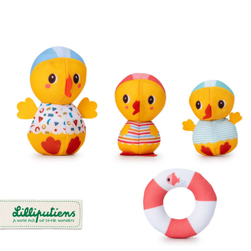 LILLIPUTIENS 3 kaczuszki do kąpieli Nauka pływania 9 m+