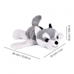 HISTOIRE D'OURS - pluszowa bransoletka slap pies husky Podcoll, jasny szary