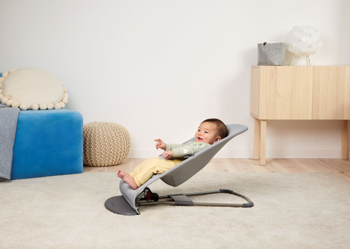 BABYBJORN - leżaczek BLISS WOVEN/JERSEY Tri Fabric, jasny szary