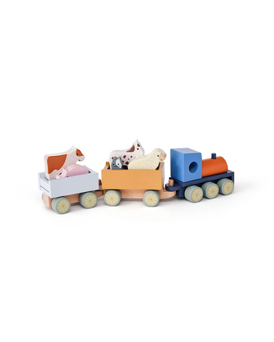 Kid's Concept - Drewniany pociąg - farma - AIDEN