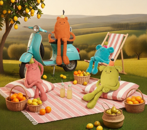 HISTOIRE D'OURS - MIAM! Britney Pear, 60 cm, różowa gruszka