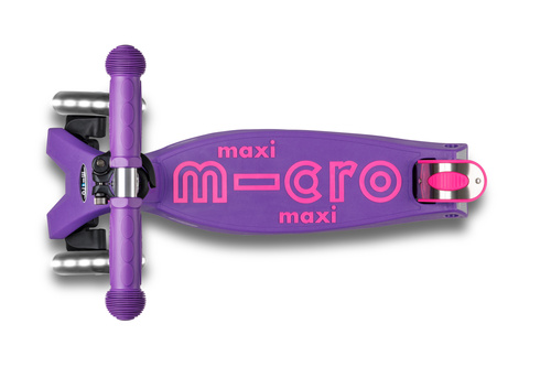 MICRO - składana hulajnoga trójkołowa Maxi Deluxe LED, purple