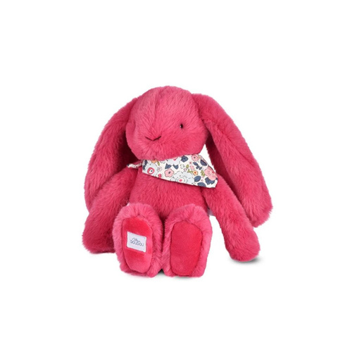 DOUDOU ET COMPAGNIE - pluszowy królik Lapin Fleurette, 25 cm, fuksja