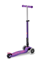 MICRO - składana hulajnoga trójkołowa Maxi Deluxe LED, purple