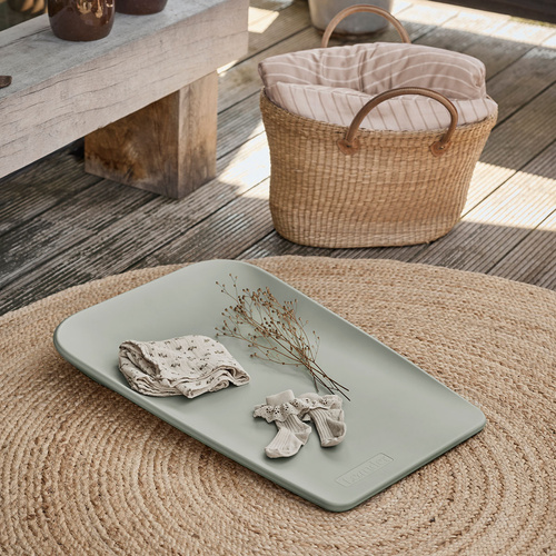 LEANDER - mata do przewijania MATTY™ Mini, sage green