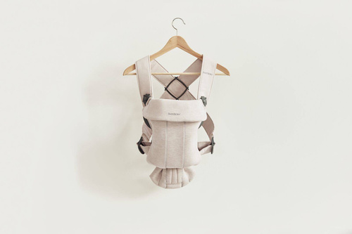 BABYBJORN MINI 3D Jersey – nosidełko, Jasny beż