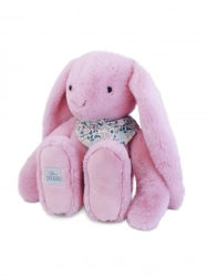 DOUDOU ET COMPAGNIE - pluszowy królik Lapin Fleurette, 50 cm, różowy grenadine