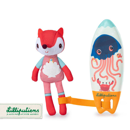 LILLIPUTIENS Magiczna przytulanka do kąpieli surfer Lisiczka Alice 12 m+