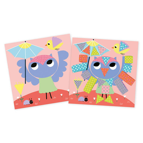 Zestaw kreatywny Wycinanki przyklejanki My arts & crafts 4+, Janod