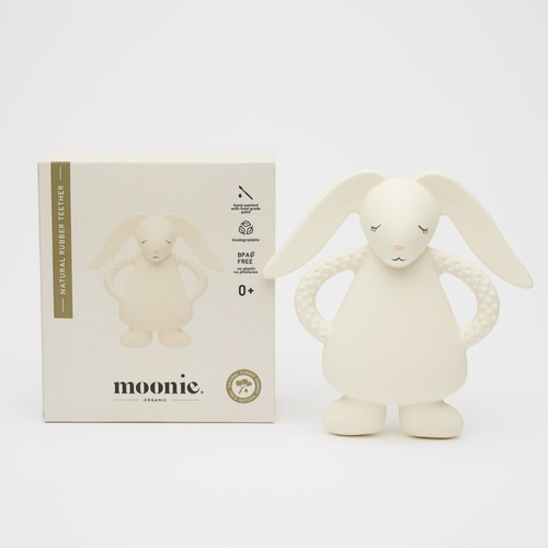 MOONIE - gryzak z naturalnego kauczuku królik, cream