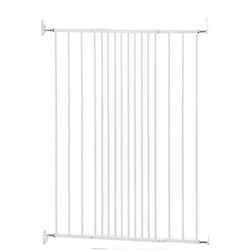 DogSpace - Charlie – bardzo wysoka, przykręcana bramka dla psa, biała (63.5-107cm)