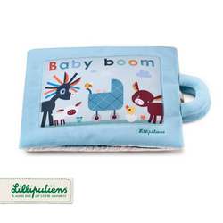 LILLIPUTIENS - Miękka książeczka aktywizująca z mini - przytulankami „Baby boom” Farma 18 m+