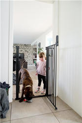 DogSpace - Bonnie – bardzo wysoka, rozporowa bramka dla psa, czarna (73.5-79.6cm)
