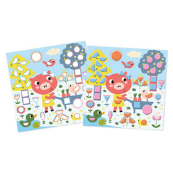 Zestaw kreatywny Naklejki geometryczne My arts & crafts 3+, Janod