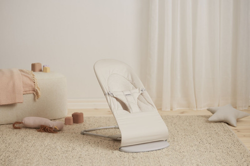 BABYBJORN - leżaczek BLISS WOVEN/JERSEY Tri Fabric, Jasny Beż