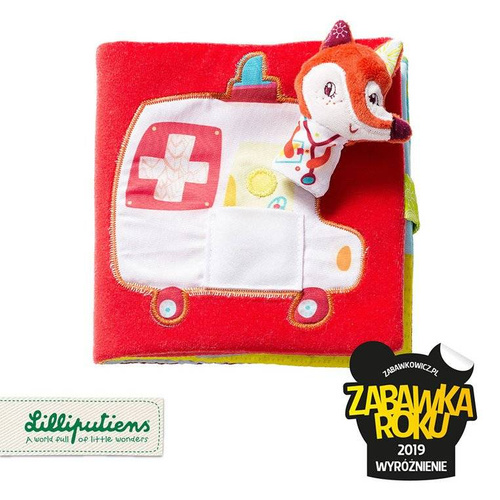 LILLIPUTIENS - Książeczka z mini-pacynką wielofunkcyjna Doktor Alice Lisiczka Alice 6 m+