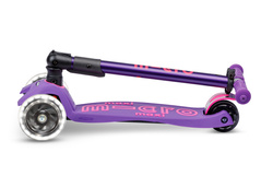 MICRO - składana hulajnoga trójkołowa Maxi Deluxe LED, purple