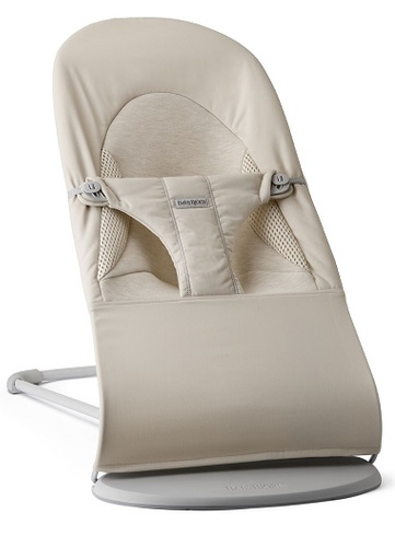 BABYBJORN - leżaczek BLISS WOVEN/JERSEY Tri Fabric, Jasny Beż 