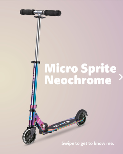 MICRO - hulajnoga dwukołowa dla dzieci od 5 lat Sprite LED, neochrome