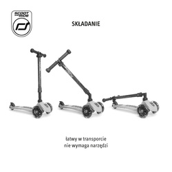 SCOOTANDRIDE - Highwaykick 3 LED - Hulajnoga składana ze świecącymi kółkami 3+ Forest