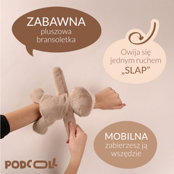 HISTOIRE D'OURS - pluszowa bransoletka slap leniwiec Podcoll, beżowy