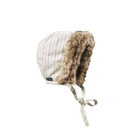 Elodie Details - Czapka Winter Bonnet - Pinstripe - 3-6 m-cy [OUTLET]