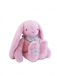 DOUDOU ET COMPAGNIE - pluszowy królik Lapin Fleurette, 50 cm, różowy grenadine