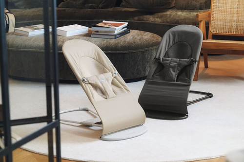 BABYBJORN - leżaczek BLISS WOVEN/JERSEY Tri Fabric, Jasny Beż