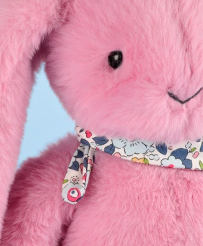 DOUDOU ET COMPAGNIE - pluszowy królik Lapin Fleurette cm, różowy grenadine