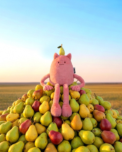 HISTOIRE D'OURS - MIAM! Britney Pear, 60 cm, różowa gruszka