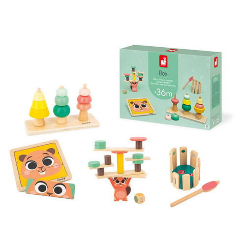 Janod - Zestaw zabawek edukacyjnych Box 36 m-cy